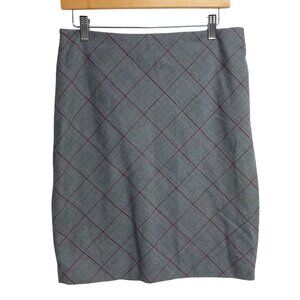The Limited Gray Plaid Pencil Skirt Size 8